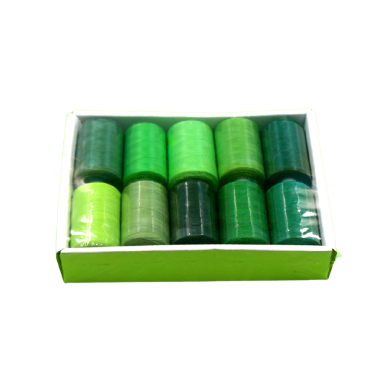60/42/24 Colors 100% Polyester Yarn Sewing Thread Roll Machine Hand Embroidery 1000 Yard Each Spool Durable For Home Sewing Kit: 10Color Green