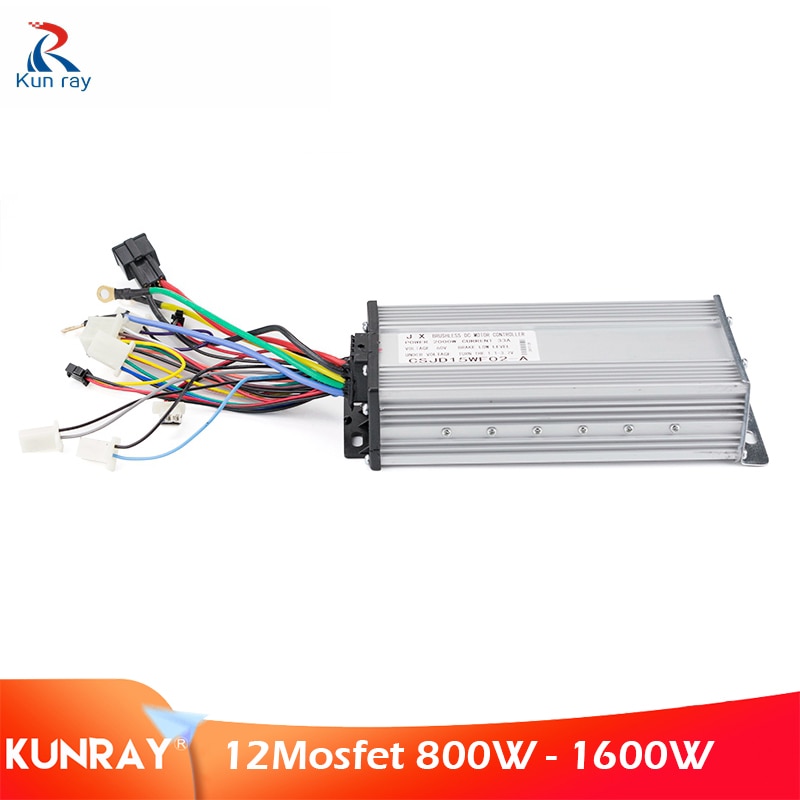 KUNRAY Brushless Motor Speed Controller 12Mosfet 800W - 1600W 48V DC E-Bike Electric Bicycle Scooter Accessories