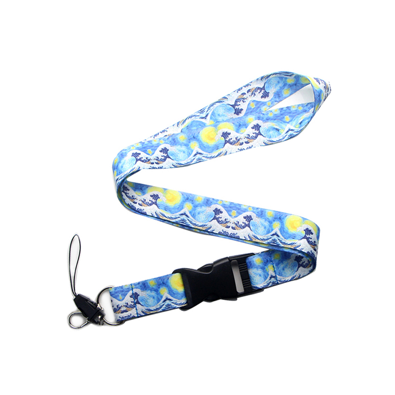 CB1105 Van Gogh artystyczny obraz olejny smycze brelok smycz na szyje przyciski telefonu etui na dowód osobisty smycz na klucze DIY wiszące liny: 5