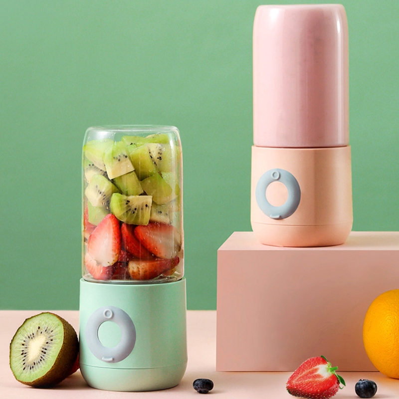 Portable Personal Blender Mini Travel Fruit Ice Electric Smoothie Blender Juicer Cup Maker Mixer 4 Blades Rechargeable