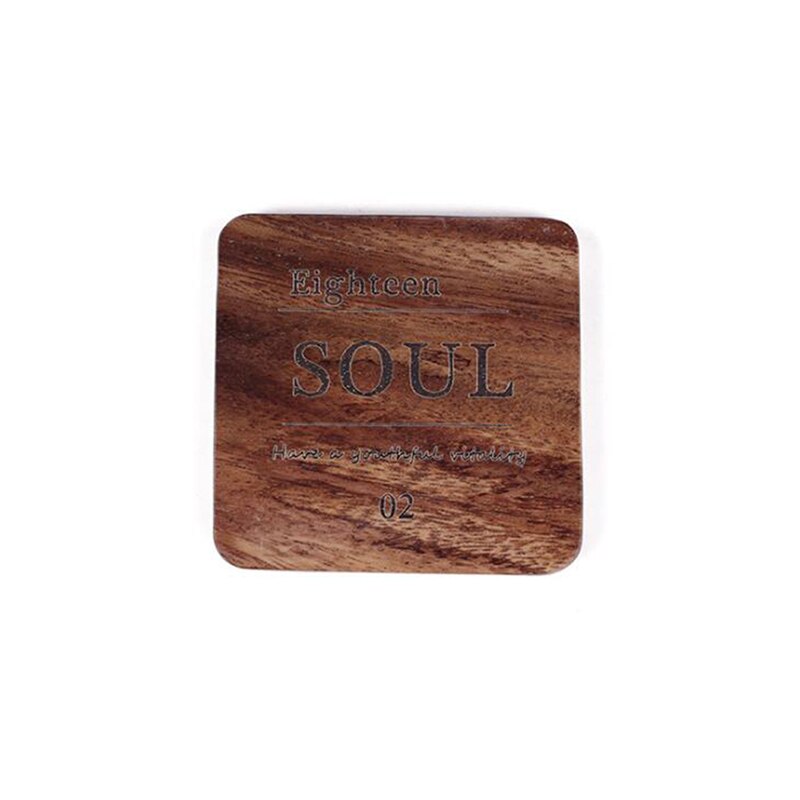 1Pc Mug Coaster Round Square Wood Cup Coaster Table Mat Kitchen Placemat Cup Pads Glass Teapot Drink Coasters Table Accessories: style 5