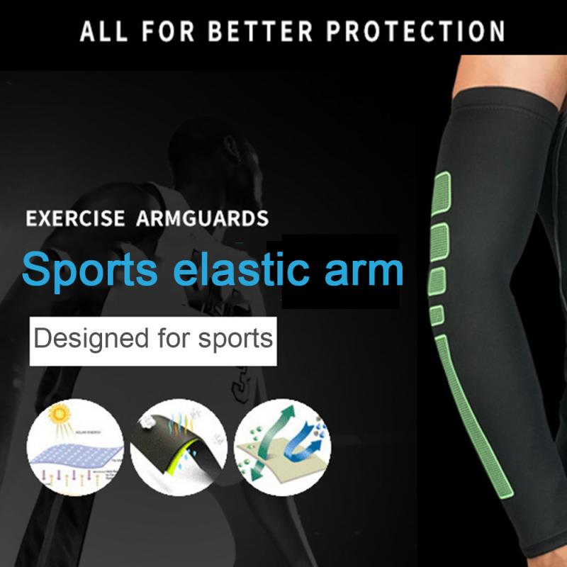 Basketball Armguard Sports Protective Gear Tennis Riding Taekwondo Breathable Warm Long Bracers Sleeve Sunscreen Arm Set