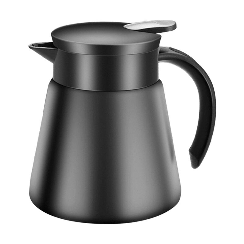 Bouteille sous vide à Double paroi en acier inoxydable de 680/880ml, carafe isotherme pour café, thé au lait et eau: Black 880ml