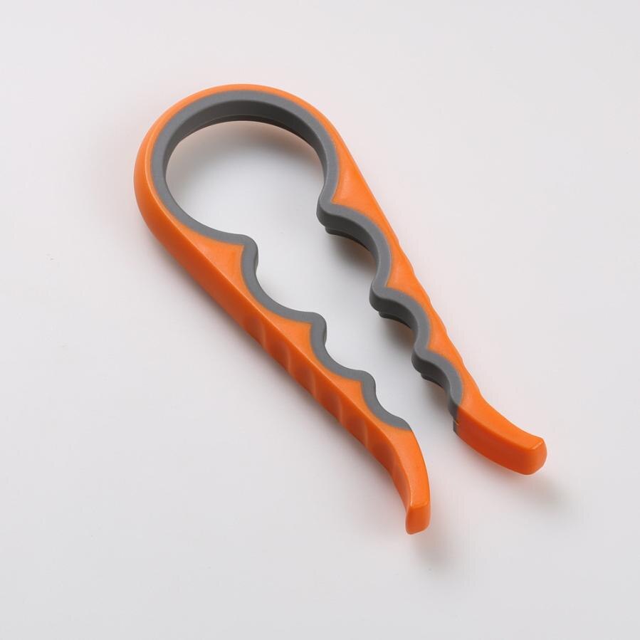 4 In 1 Pro Kalebas Vorm Pot Glazen Deksel Fles Cap Opener Twist Keuken Tool Blikopener #35: Orange