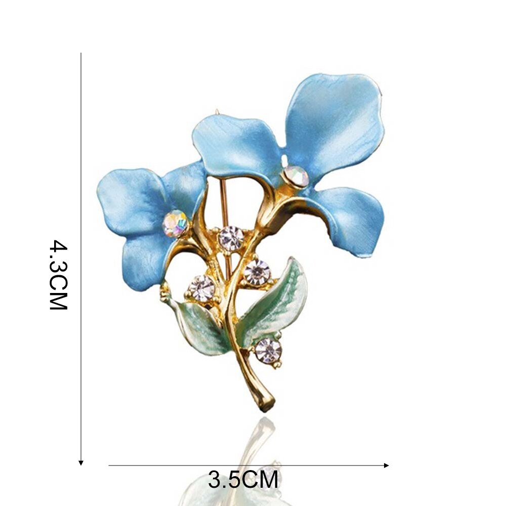 1Pcs Zonnebloem Emaille Broche Delicate Geel Paars Elegante Vrouwen Meisjes Strass Revers Pin Kleding Accessoires Sieraden: 20