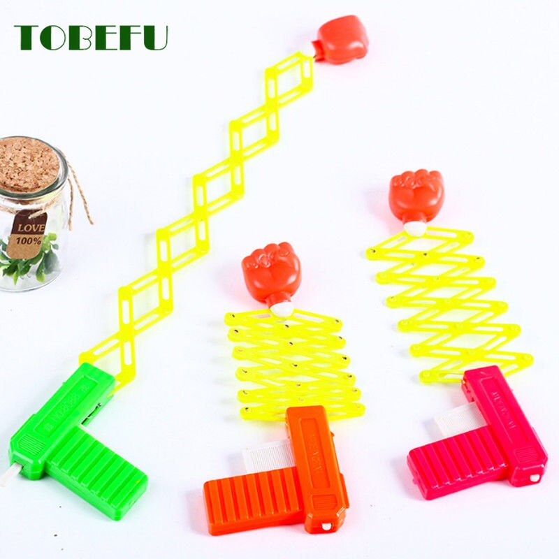 TOBEFU Funny Retractable Fist Shooter Trick Toy Gun Child Kids Plastic Party Festival Classic Elastic Telescopic Fist