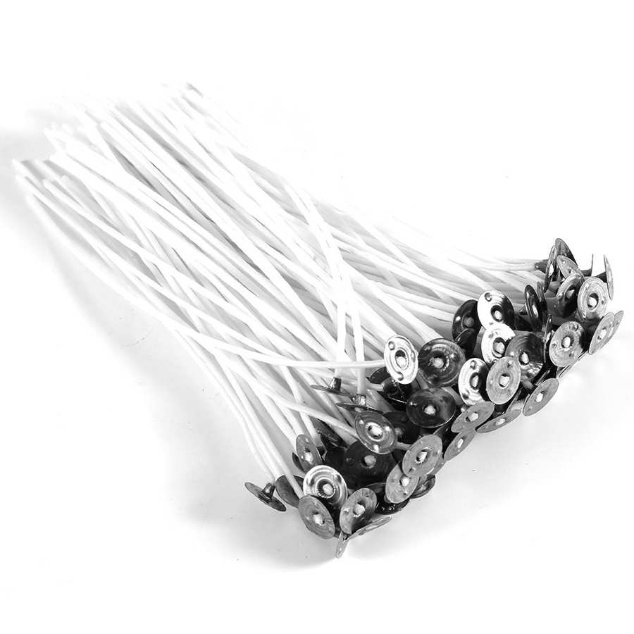 Låg rök ljus veke ljus gör kit bomull ljus vekar ljus vekar för diy ljus att göra ljus: 14cm