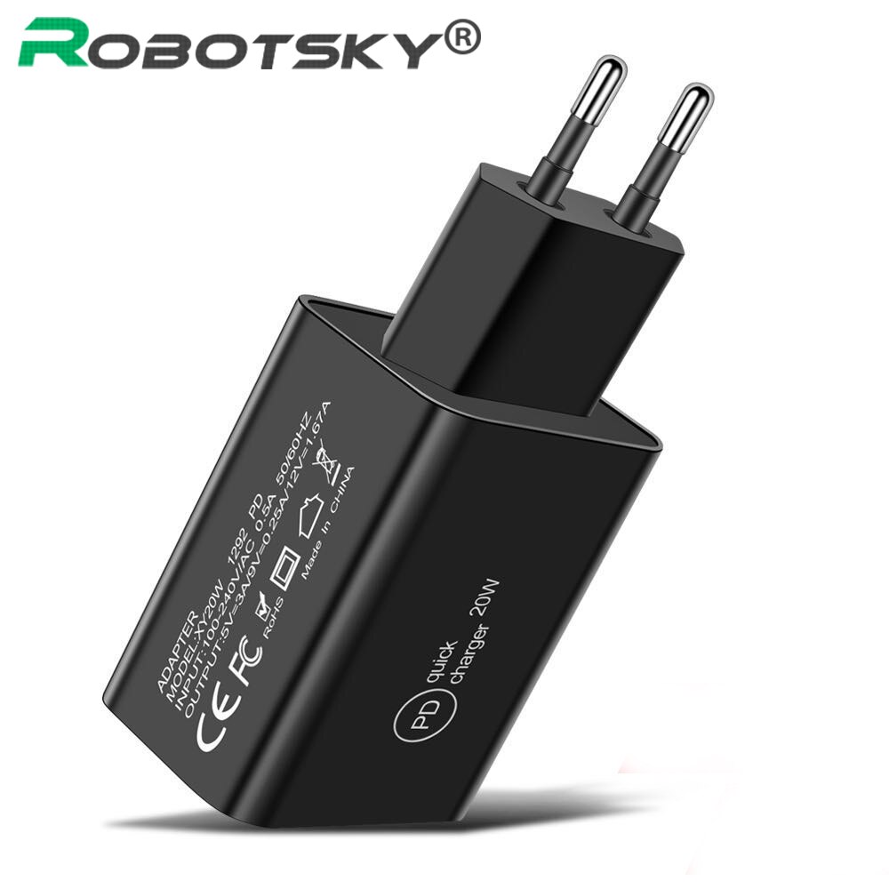 Schnellladegerät 20w pd typ-c netzteil eu/us/uk stecker für iphone 12, 11 pro max, xs, huawei  p40, ipad pro, samsung ladegerät