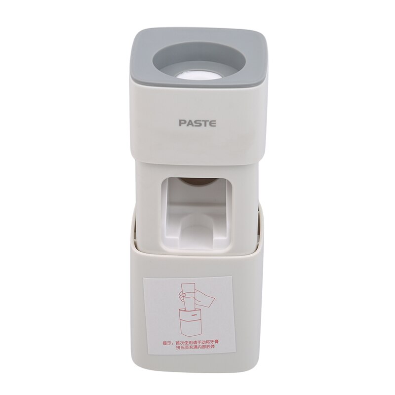 Automatic Toothpaste Squeezer Hand Free Tooth Paste Squeezing Dispenser Easy Press Toothpaste Holder Bathroom Tools: white