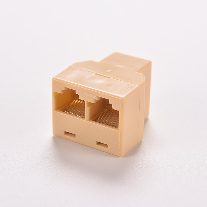 1pcs Socket Network Plug LAN Port 1 to 2 Socket Splitter Connector Adapter DZ517 RJ45 Coupler 8P8C Ethernet Cable Extender