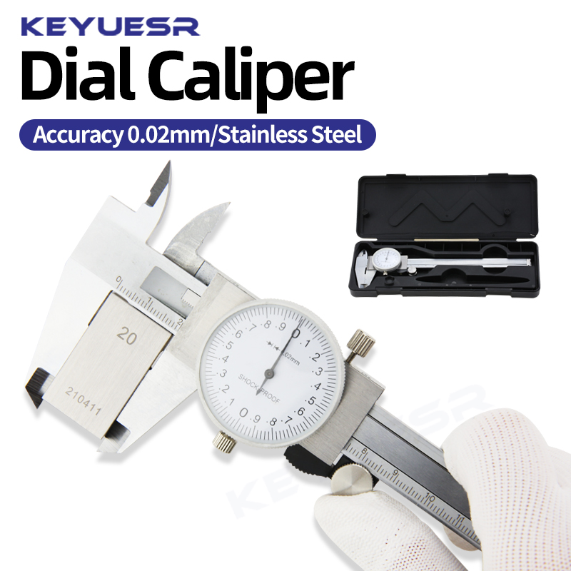 Vernier Caliper With Meter Dial Calipers Metal gauge Micrometer Ruler Metal Caliper Stainless Steel Gauge Depth Measuring Tools