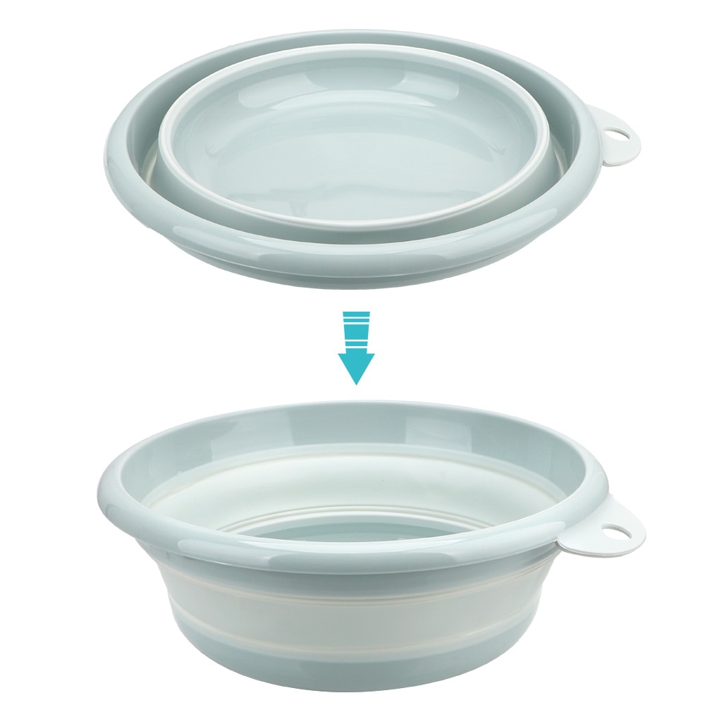 Portable PP Folding Laundry Tub Car Wash Bucket for Tourism Outdoor Fishing Camping Foldable Basin Save Space