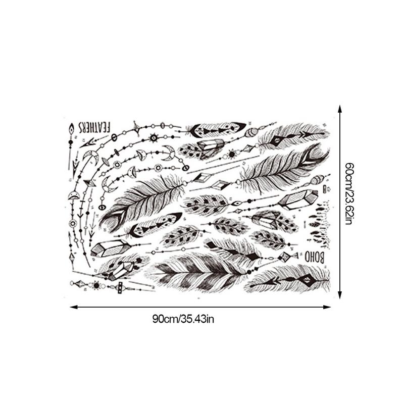 Lucky Dream Catcher Feathers Wall Sticker Living Room Mural Art Vinyl Decals Home Decor Feather Dreamlike Wall Stickers