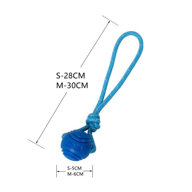 Dog Toys Ball Pet Dog Bouncy Rubber Solid Ball Resistance To Chew Toys Outdoor Throwing Recovery Training for Dogs: Blue-1 / M-6cm