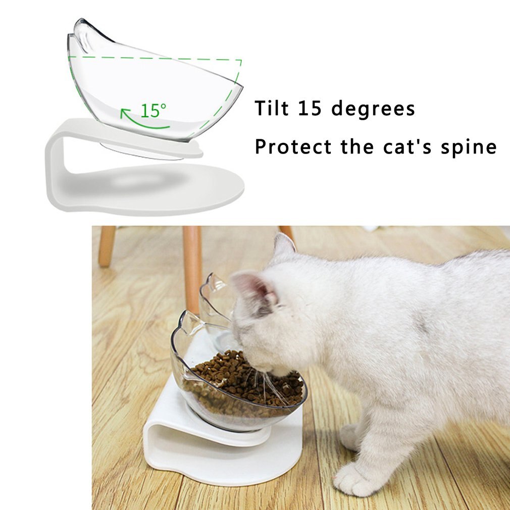 15 stopni umywalka ukośnie cięta podwójna miska miska dla psa kot domowy miska na karmę dla psa anty-wymioty Ortopedic miska dla kotów