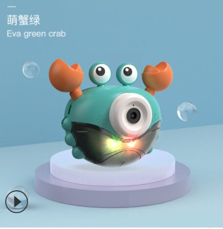 Krab Bad Speelgoed Bubble Bad Maker Voor De Bad Blaast Bellen Nummers Bubble Machine Peuter Kids Bad Speelgoed Camera Vorm J: green