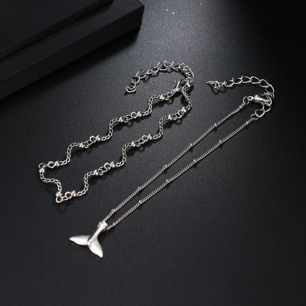 Bohemian Meerdere Lagen Mermaid Staart Gebogen Golf Kralen Enkelbanden Voor Vrouwen Vintage Been Enkel Enkelband Charms Armband Strand Sieraden