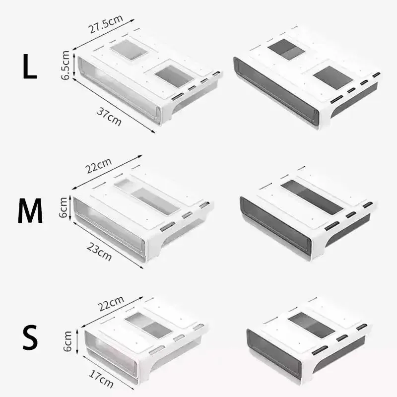 Under Desk Table Drawer Storage Organizer Slide Out Desk Drawers Hidden Desktop Organizer Attachable Pencil Storage Tray