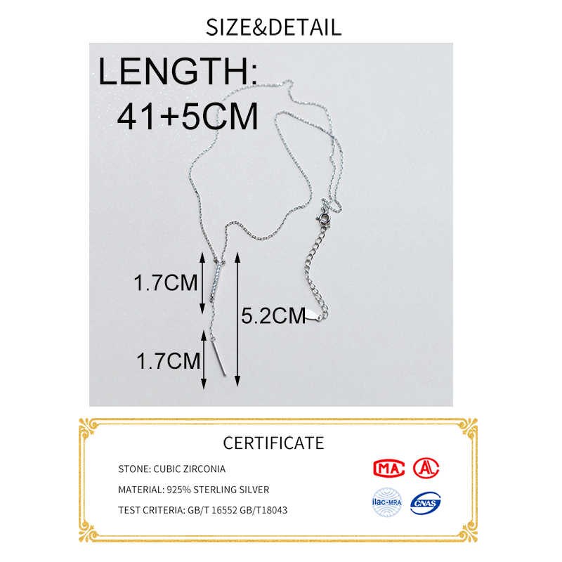 Inzatt Echt 925 Sterling Zilveren Zircon Hart Hanger Choker Ketting Vrouwen Minimalistische Fijne Sieraden Bohemen Accessoires