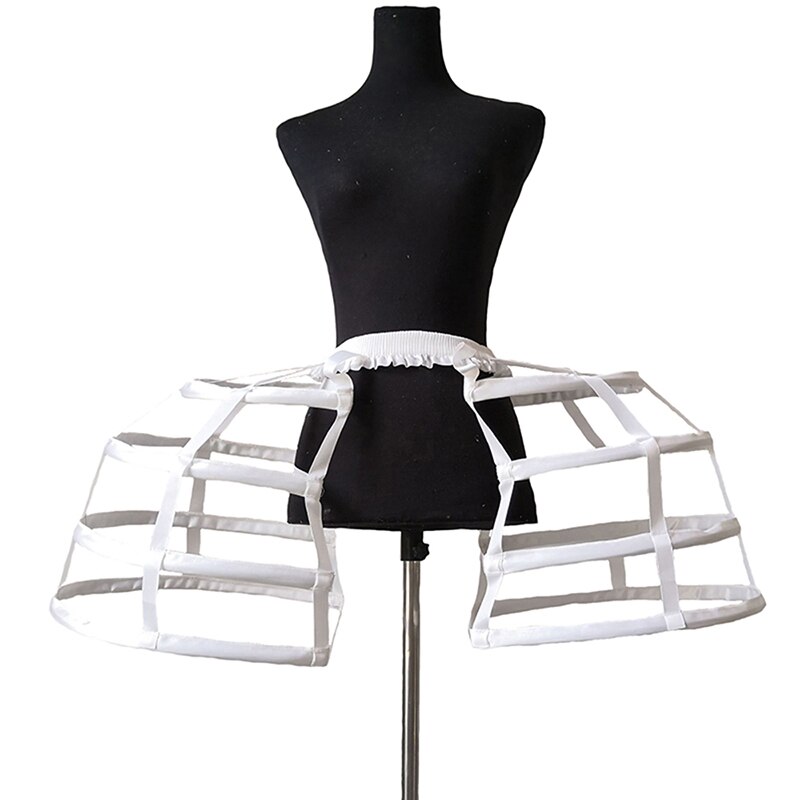 Jupon court en forme de Cage d&#39;oiseau pour femmes, taille élastique, créoles Cosplay, Vintage, Crinoline Slip, sous-jupe Rococo, pour bal de mariage, années 50