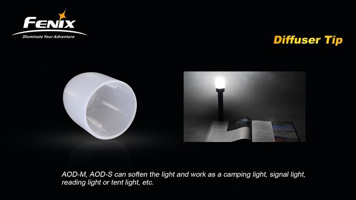 Fenix AOD-S Diffuser Tip for LD12, LD22, UC30, E25, E35 UE, PD35TAC, PD32, PD35 RC11 RC09 ,E20