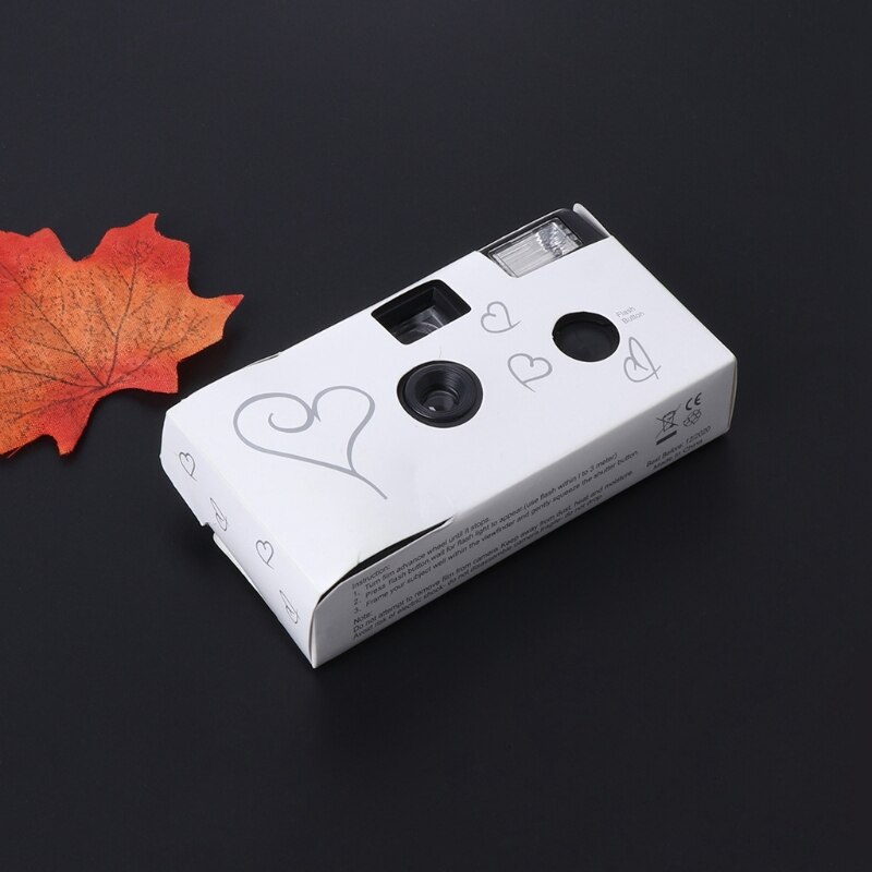 Caméras jetables Film caméra 36 Photos avec Flash alimentation manuelle Flash Hd à usage unique caméra optique enregistrement de fête de mariage
