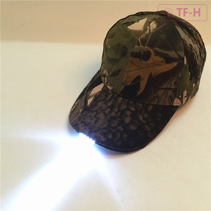 Chapeau lumineux avec lumière Led, casquette de Baseball Rechargeable, tour de tête 53cm-58cm, Camping en plein air, feuille d&#39;érable, riz, pêche de nuit