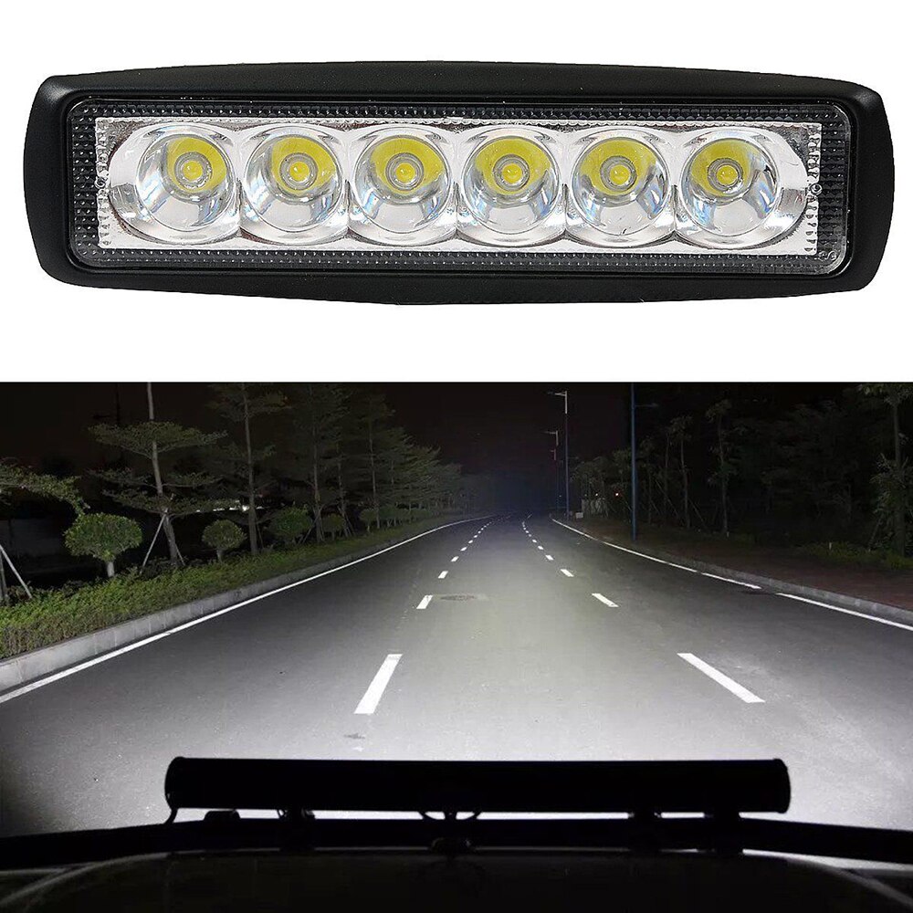 18 W 12 V LED Verlichting Bar Spotlight Flood Lamp Rijden Fog Offroad LED Auto Licht voor Ford Toyota SUV 4WD led balken