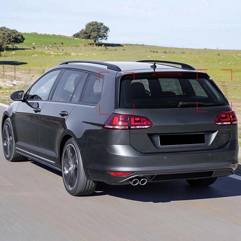 1 Pair Rear Window Side Spoiler Canard Splitter Gloss Black for-Golf 7 R Variant Wagon -boom