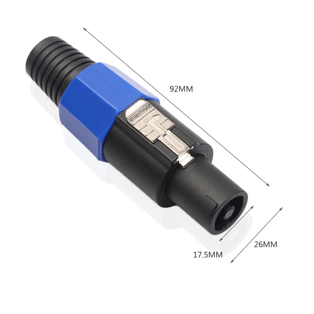Rexlis 1 stk 4 ben  nl4fc strømstik adapter strømledning stik 4 polet stik kabel stik