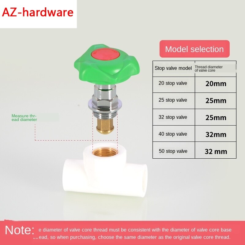 PPR globe valve spool copper gate valve and cold water pipe D20 25 32 1/2 IN 3/4 IN pipe fittings accessories