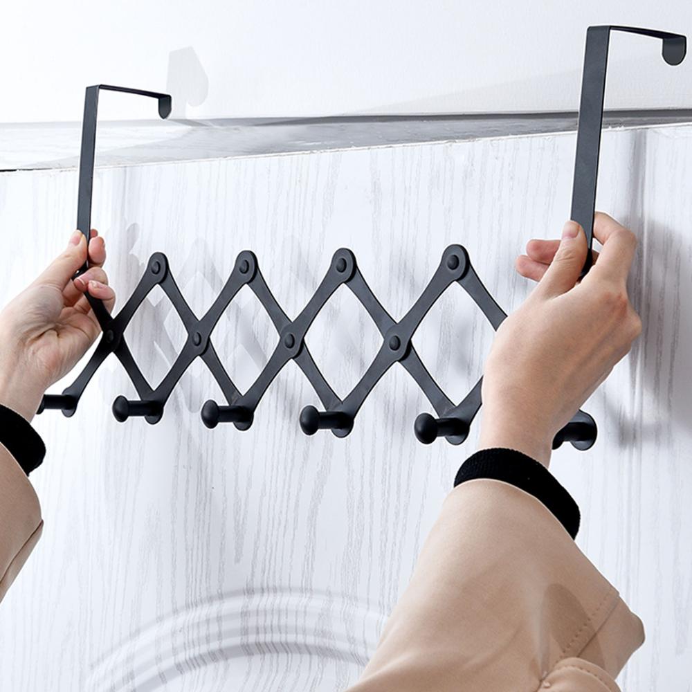 Fleksibel floding håndklædeholder 2 størrelser håndklædeholdere over dør håndklædeholder bar hængende holder badeværelse køkkenskab hyldeholder