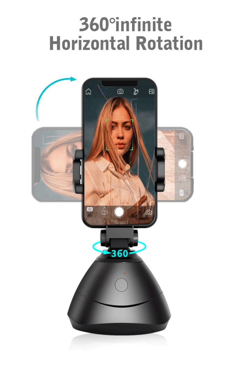 Roter live oppfølging panorer/vip smart fotograferingsplattform mobiltelefonholder/live 360 assistent bluetooth kontroll selfie ptz