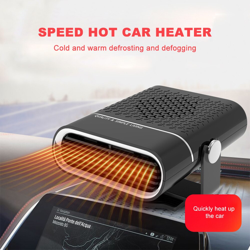 Car Heater 12/24V 150W Universal Automobile Windshield Defogger Defroster 360 Rotatable Vehicle Windscreen Demister for Winter