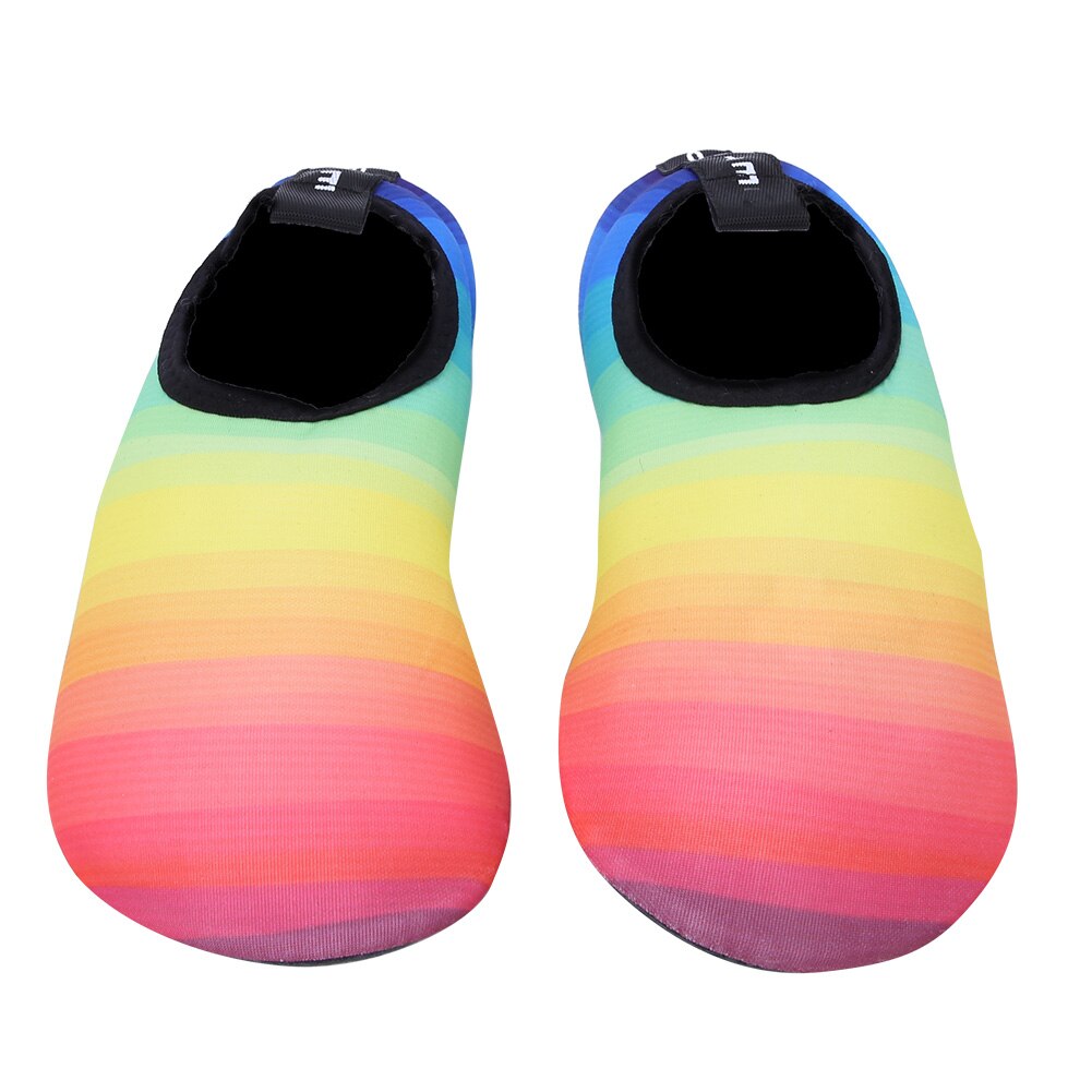 Elastisch zacht materiaal 1 paar dames blotevoeten waterschoenen ademende duiksokken voor waterschoenen strand antislip zwemmen aan zee: Gradiënt rood / 42-43