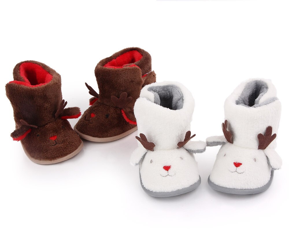 Neue Weihnachten Baby Schuhe Baby Jungen Mädchen Winter Warme Santa Claus Erste Wanderer Nette Weihnachten Baby Stiefel