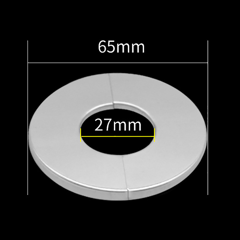 Stainless Steel Water Pipe Faucet Decorative Cover Self-Adhesive Cover Chrome Pipe Wall Covers Faucet Accessories: 65x27mm