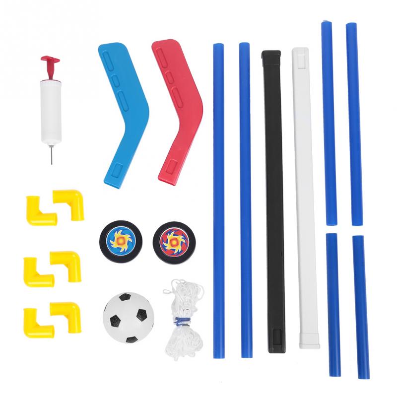 8 stk / sett barn barnehockey leketøy sett hockey trainning verktøy barn ishockey fotball mål baller pumpe øvelse leketøy sett