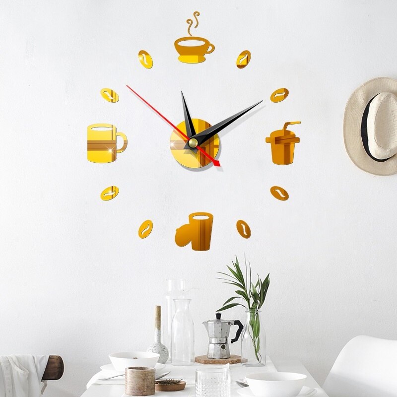 Wall Clock Modern Watch Large Quartz Wall Clocks 3D Diy Acrylic Mirror Mechanism Stickers Home Living Room Decoration
