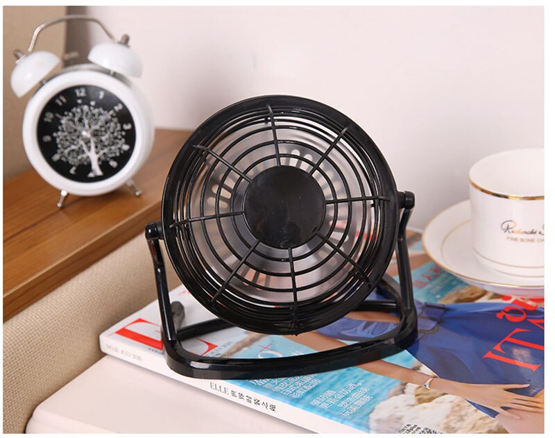 Dc 5V Usb Draagbare Kleine Bureau 4 Blades Cooler Cooling Fan Usb Mini Fans Bediening Super Mute Stille Pc laptop Notebook