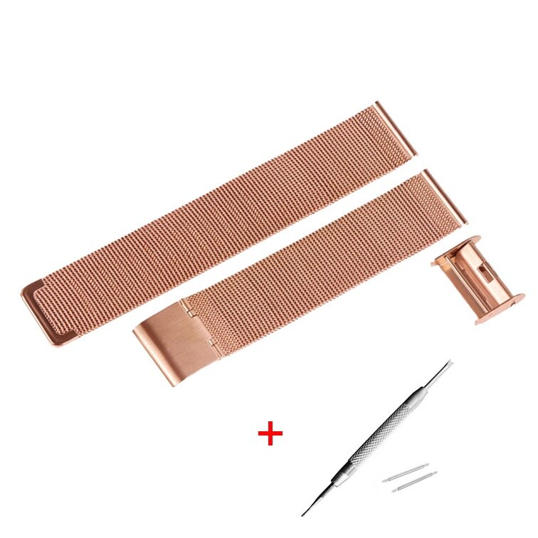 Correa bip de acero inoxidable para reloj Amazfit de Xiaomi, Huami Amazfit Pace/Stratos2 2 S/GTR/GTS: Rose gold / for Amazfit Bip