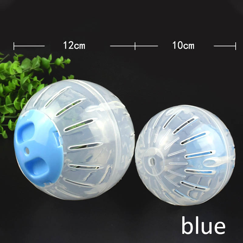Hamster Exercise Balls Pet Products Cute Plastic Mice Jogging Ball Breathable Clear Ball Hamster Supplies Gerbil Rat Toy 2 Size: blue