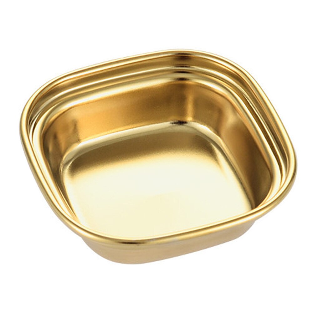 Kitchen Stainless Steel Storage Organizer Plate Saucer Snacks Vinegar Soy Plates Tableware Food Seasoning Tray Dish Tableware: 05