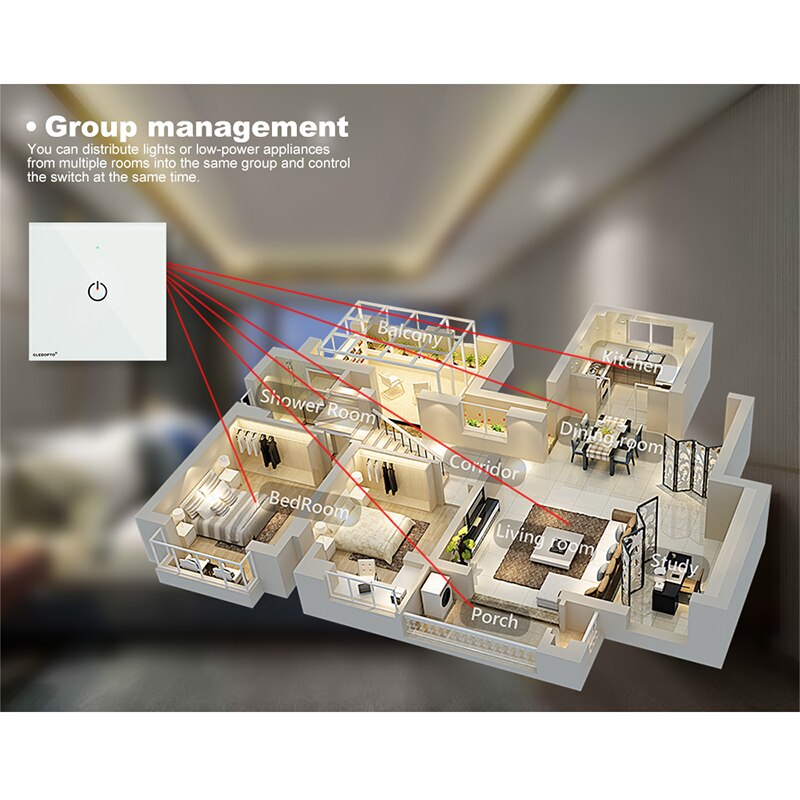 ZIGBEE Wall Switch AC100-240V Bulb switch zigbee led remote Smart Light Control Work With Zigbee APP Gateway Samrt Phone Control