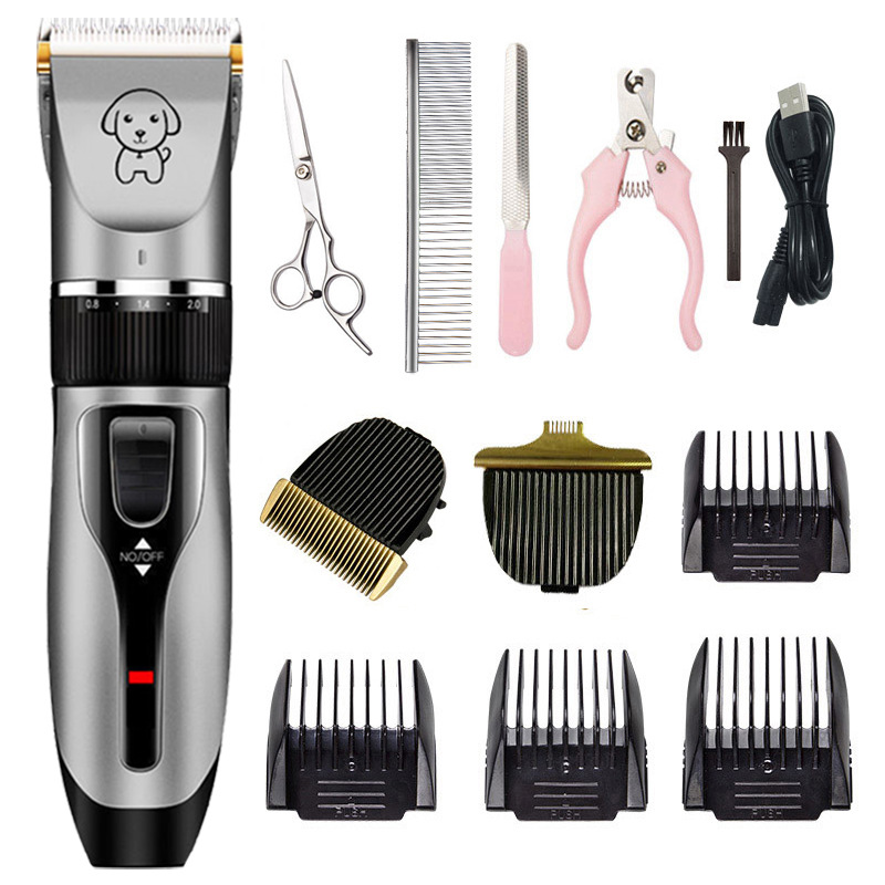 Dog Clipper Dog Grooming Clipper Electric Pets Hair Trimmers Shaver Shears for Dogs and Cats Dog Grooming Kit: 15