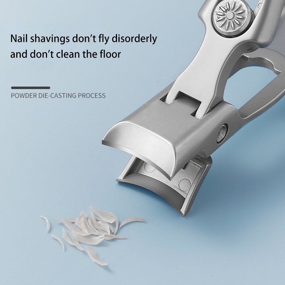 Ultra Sharp Nail Clipper Portable Fingernail Clipper Steel Wide Jaw Opening Anti Splash Fingernail Clippers Nail Cutter Manicure