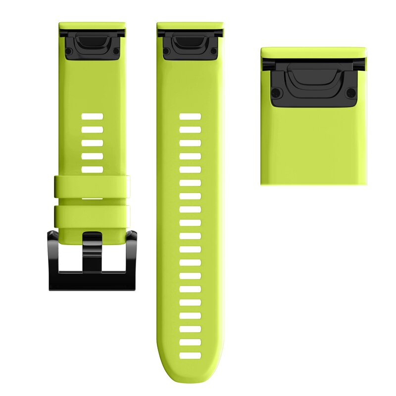 22 26mm Silicone Watchband Strap For Garmin Fenix 7X 6X 6 7 EPIX Gen 2 Easyfit Wristband Fenix 5X 5 955 965 Tactix 7 Smartwatch: XL / green