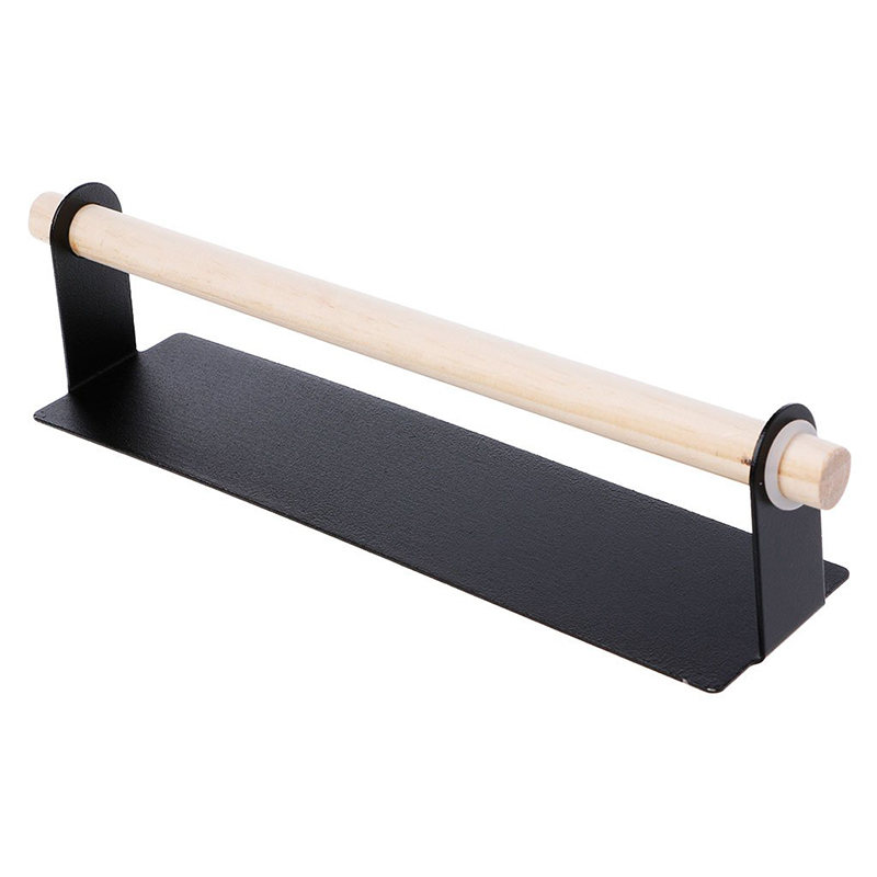 Handdoek Houder Badkamer Handdoeken Rack Hanger Houten Muur Opknoping Handdoek Bar Organizer Opslag Plank: black