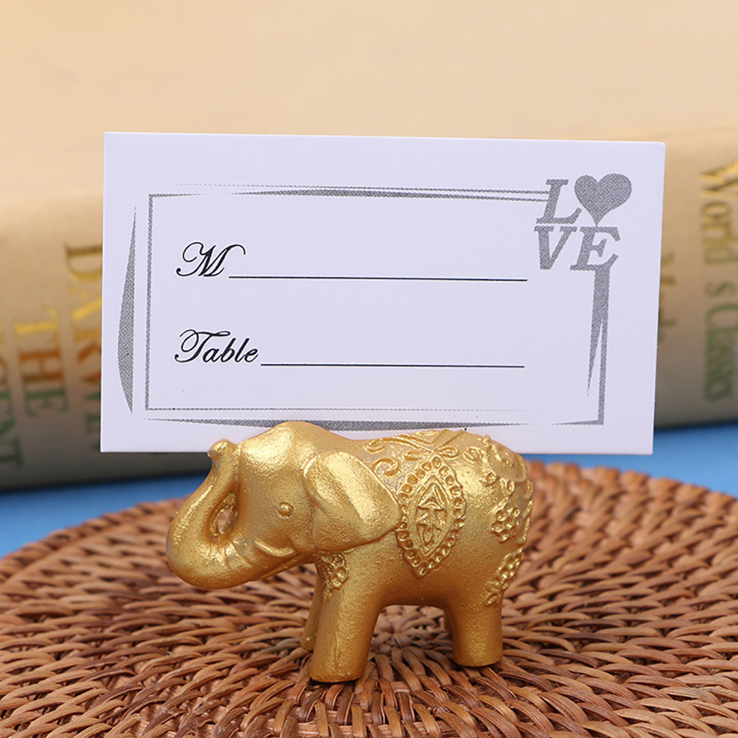 10Pcs Wedding Tafel Kaarthouder Olifant Plaats Kaarthouder Tafel Menu Foto Foto Clip Kaarthouder Met Lege Plaats kaart