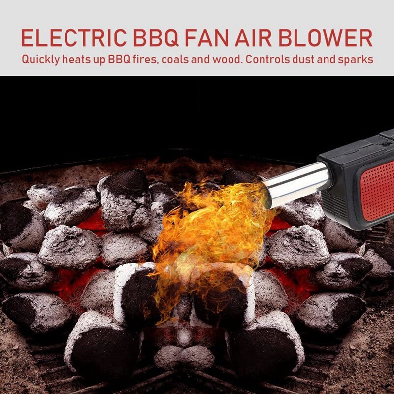 Elektrisk bærbar håndholdt bbq madlavningsventilator luftblæser ildbælge punkt kulstofværktøj til udendørs camping picnic grill